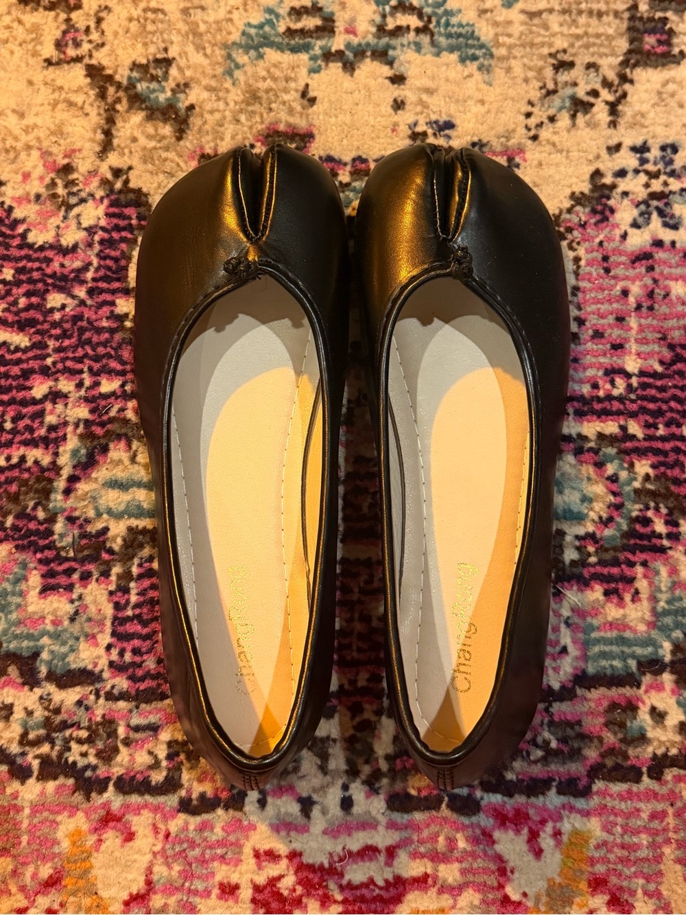Black Women's Split-Toe Ballet Flats Tabis